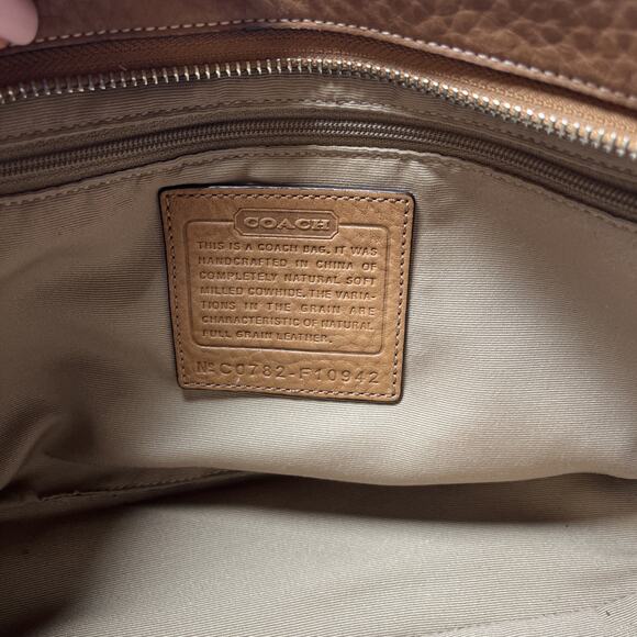 Coach Leather Baguette - Soho C-0782 F 10942 - Y2K Hobo Satchel Boho Carmel Tan - Picture 10 of 13